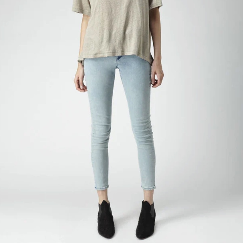 ACNE STUDIOS Skin 5 Silver Blue Jeans NEW Size 26
